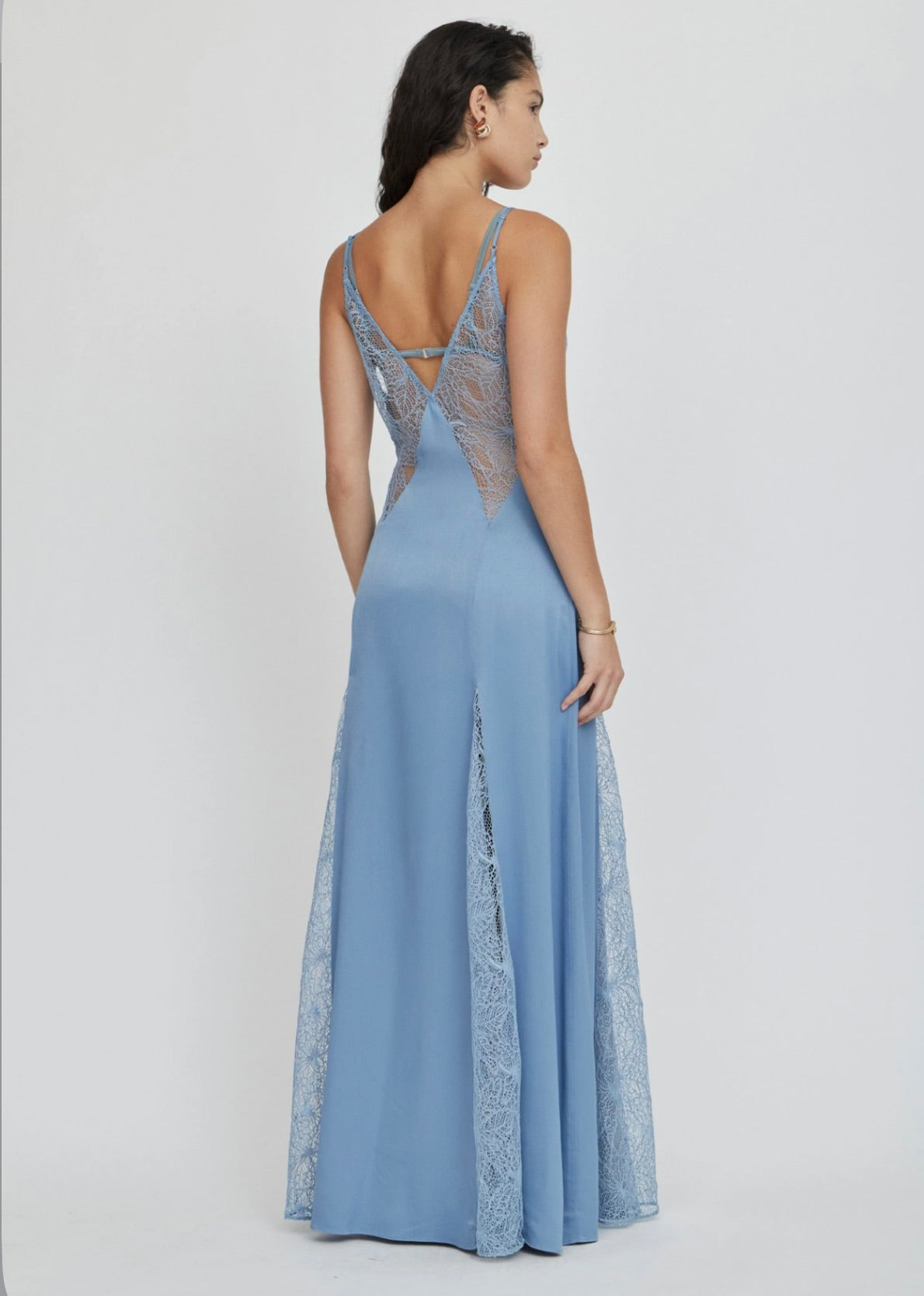 V-Neck Godet Lace