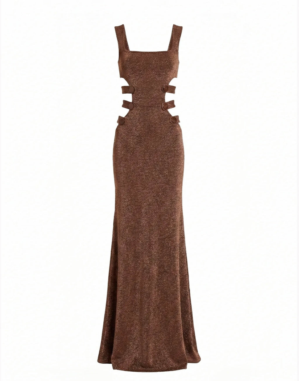 Side-Cutout Tagua Gown