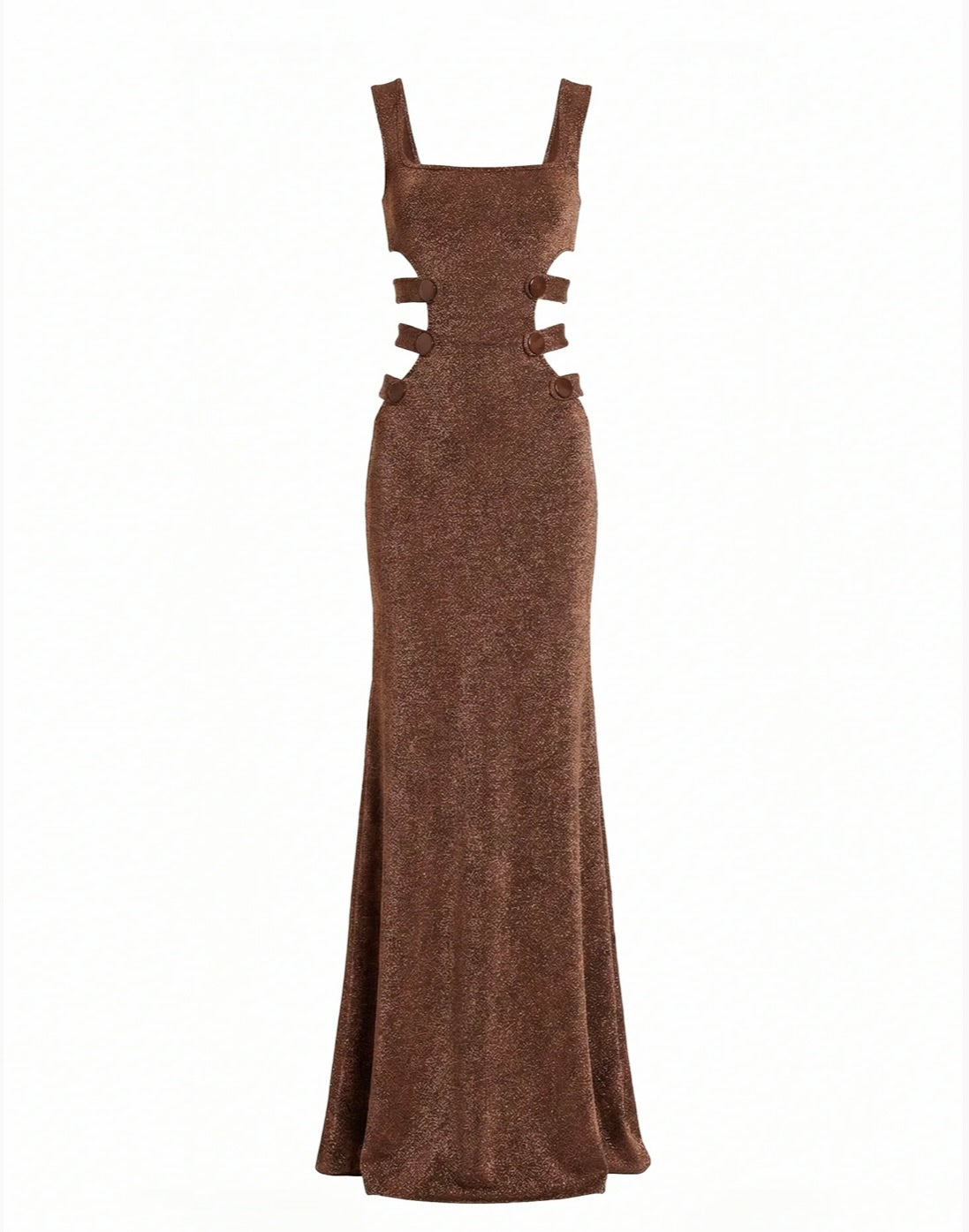 Side-Cutout Tagua Gown