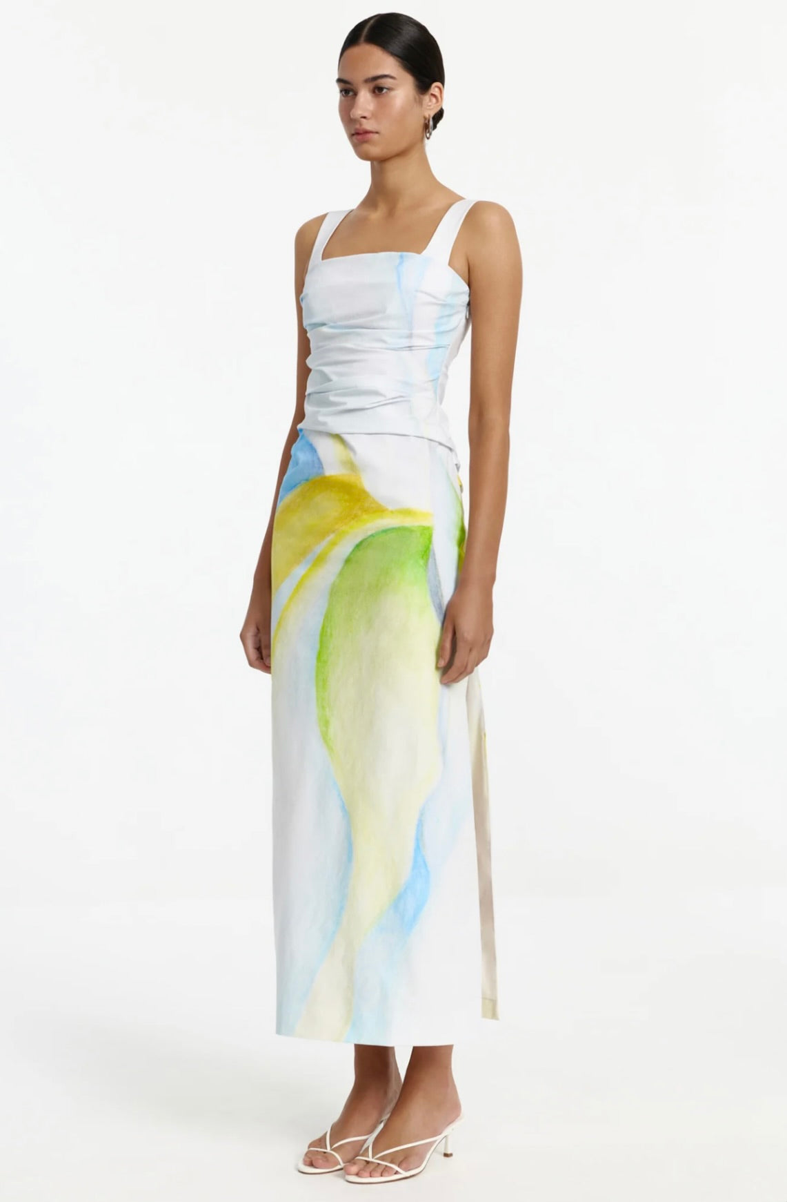 Square Strap Split Maxi