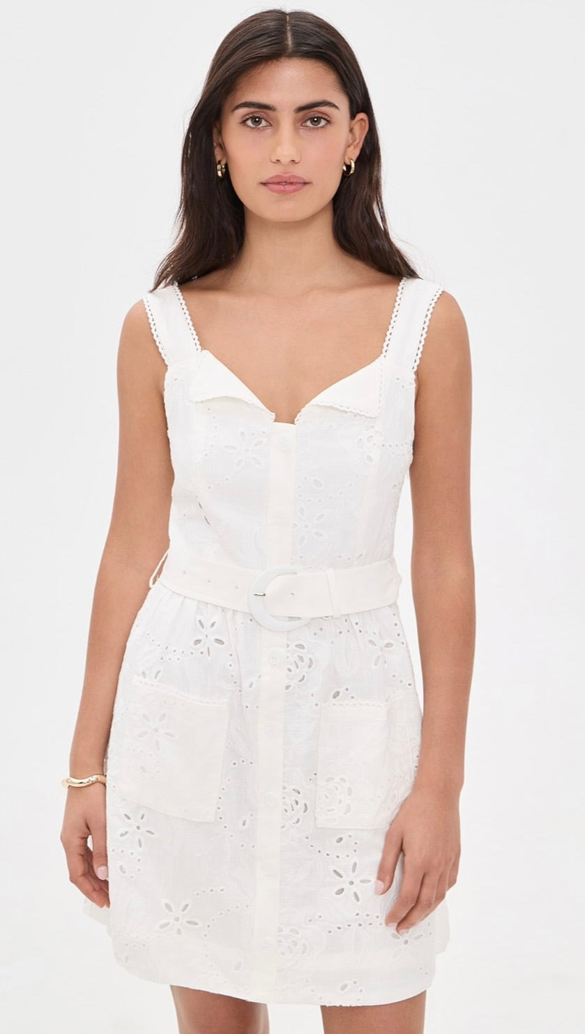 White Embroidered Eyelet