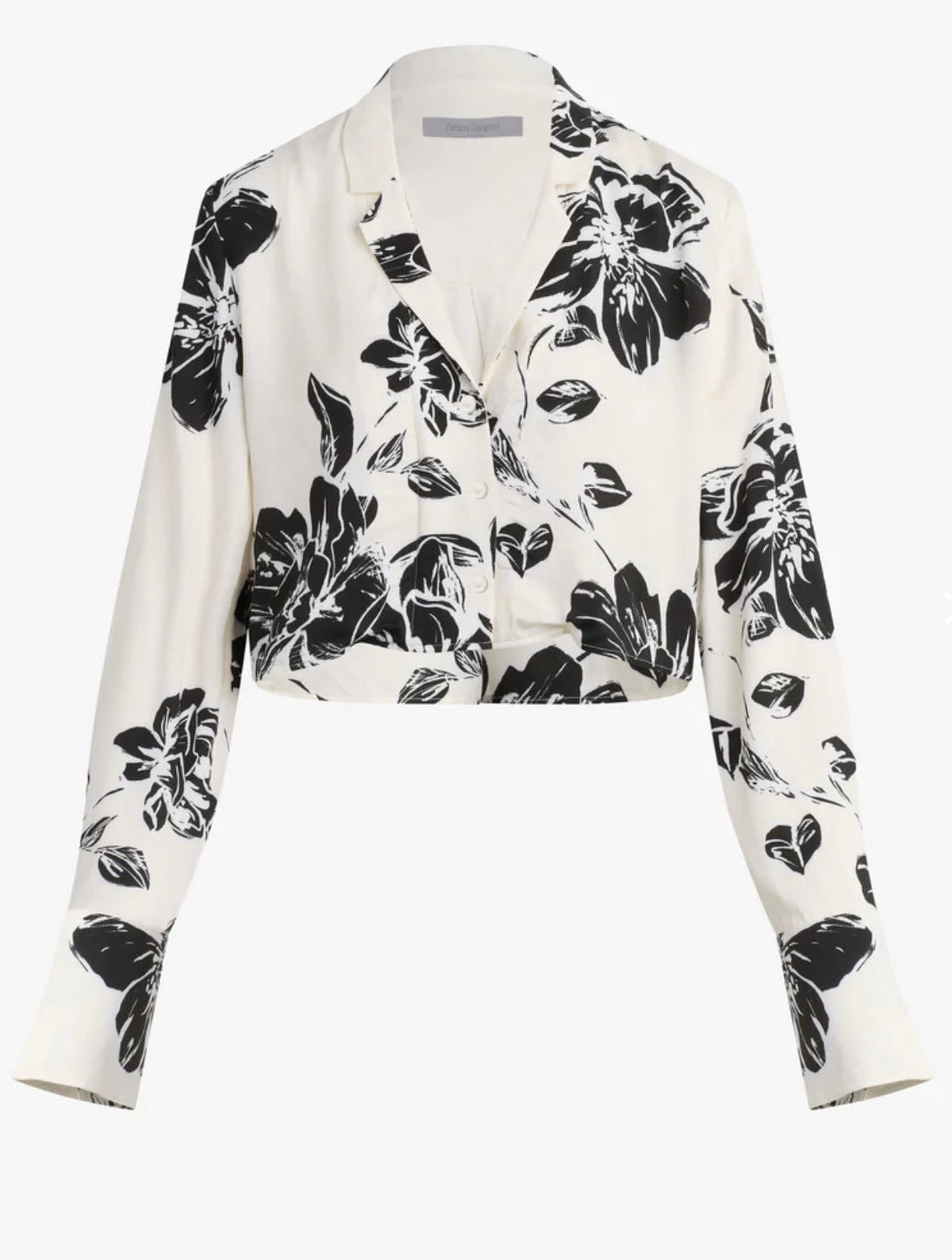 ‌Vintage Floral Satin Blouse