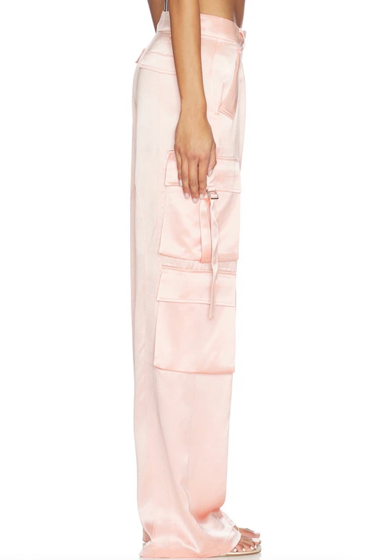 Ballet Slipper Silky Wide-Leg Pants