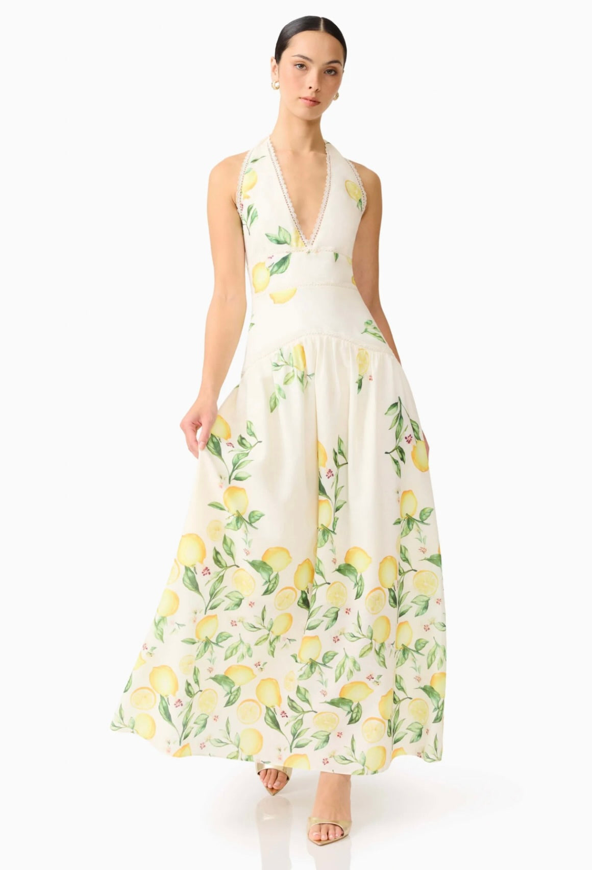 Shirred Flow Gown
