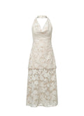 Storm Cloud Orchid Tiered Gown