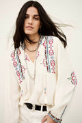 Ecru Embroidered Tie