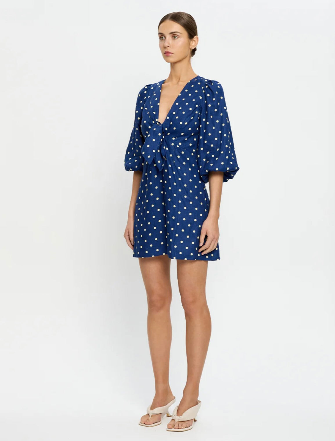 Polka Dot Linen Mini