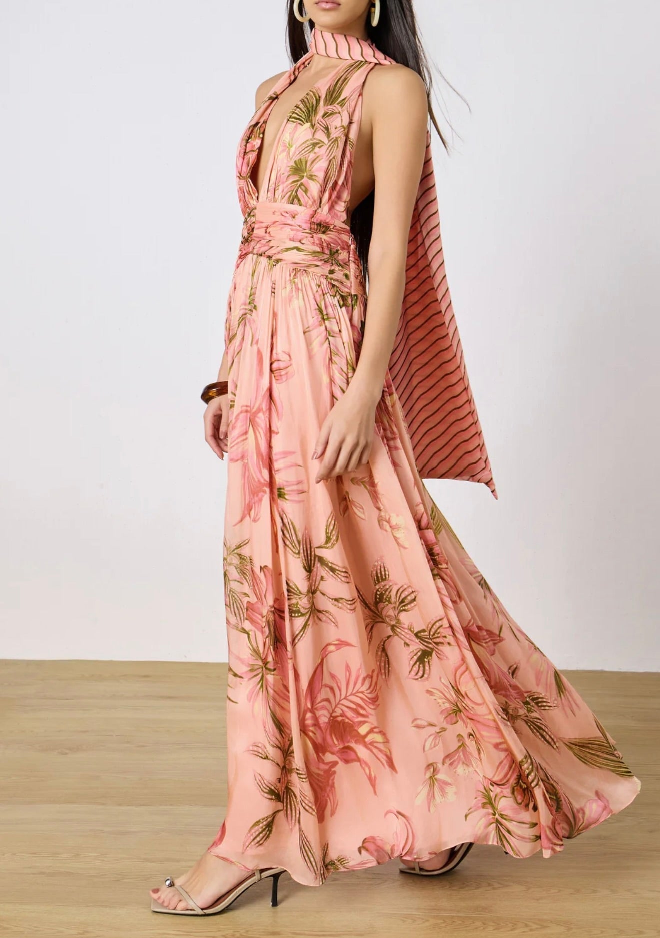 Pink Ruched Halter