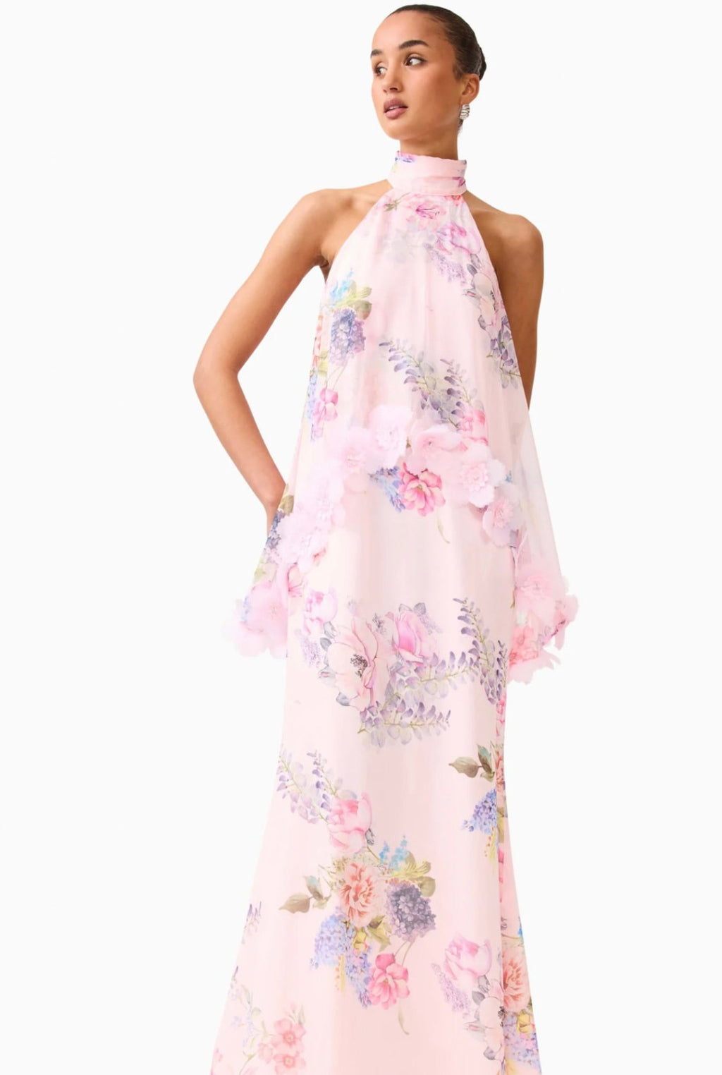 Pink Multi Floral Trim