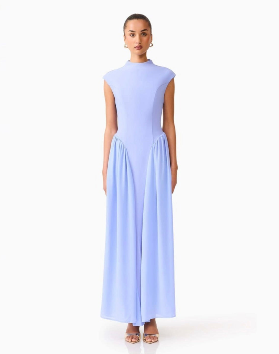 High Neck Fit-and-Flare