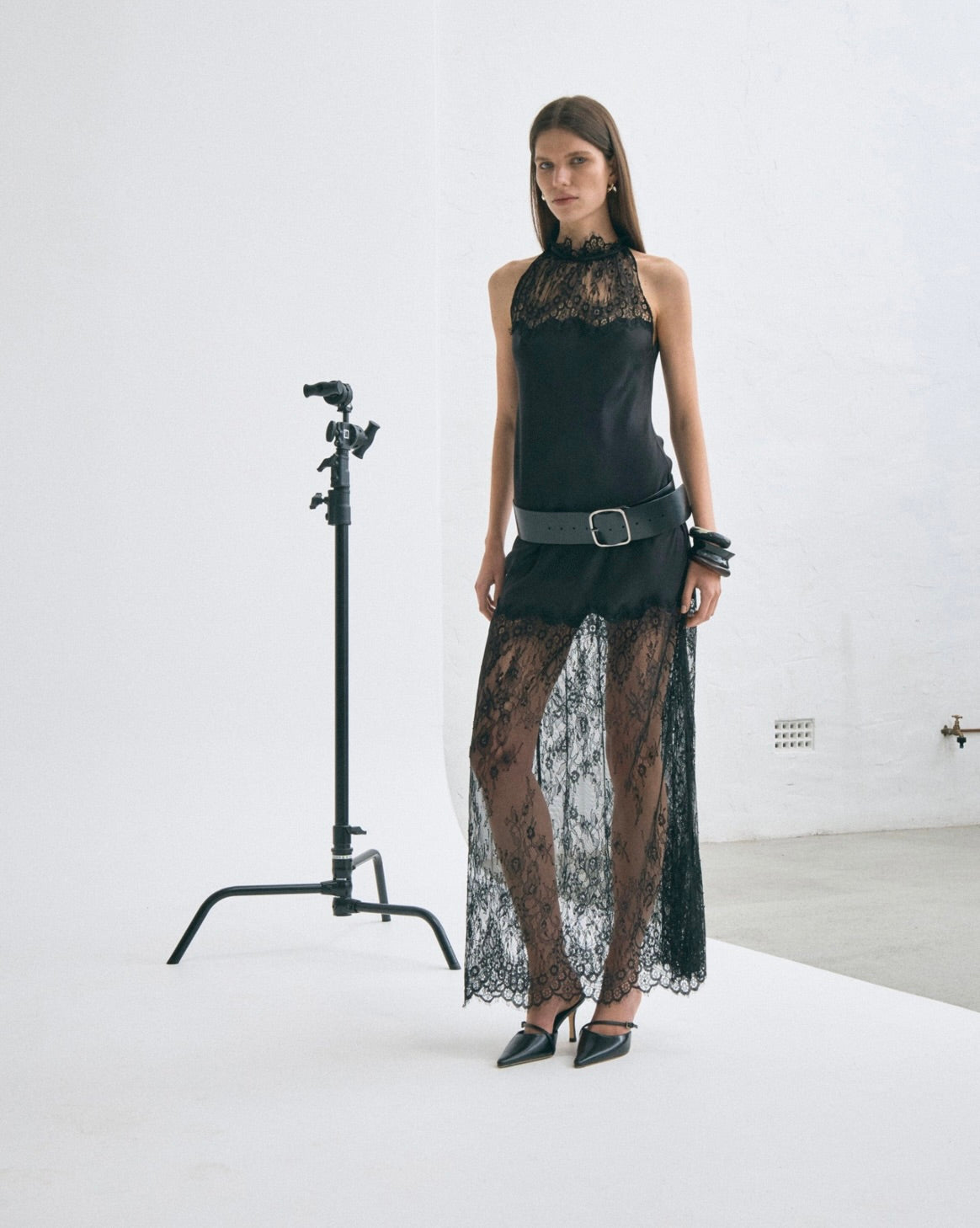 Smoke Bias Lace Maxi