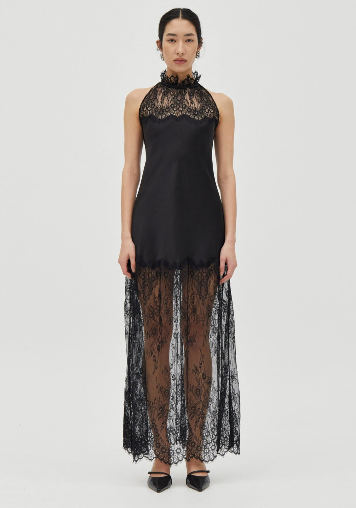 Smoke Bias Lace Maxi