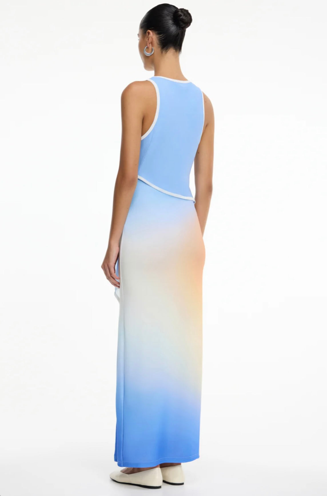 Asymmetrical Ruffled Sheer Dress