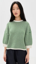 Ribbed Crew Neck in Supple Wool Blend