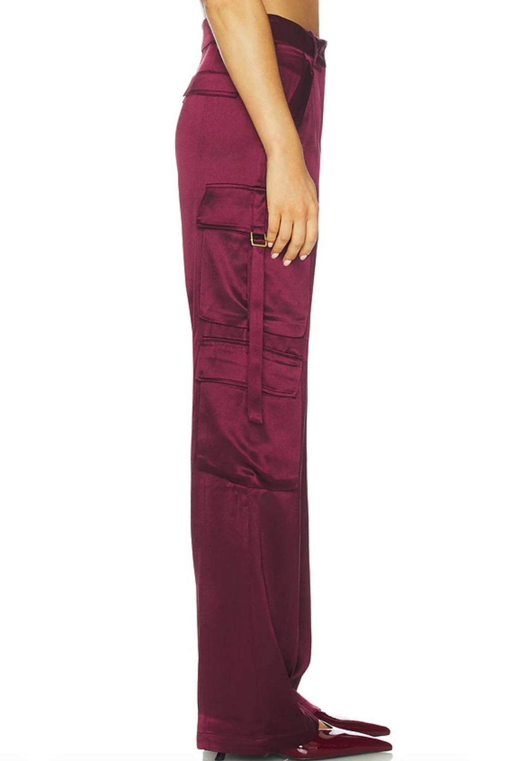 Port Low-Rise Wide-Leg Front-Zip Pants