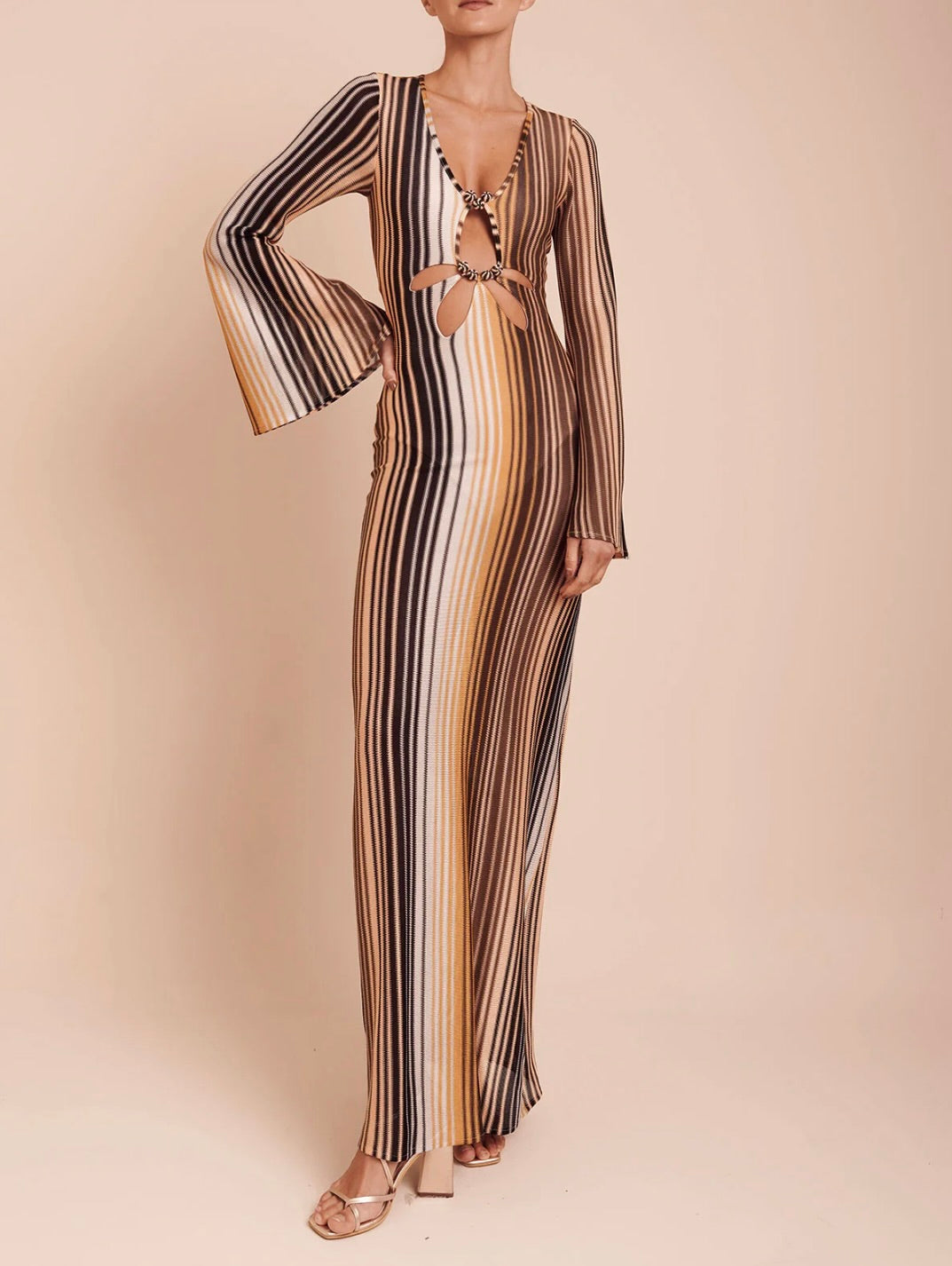 Deep Cutout Long Dress