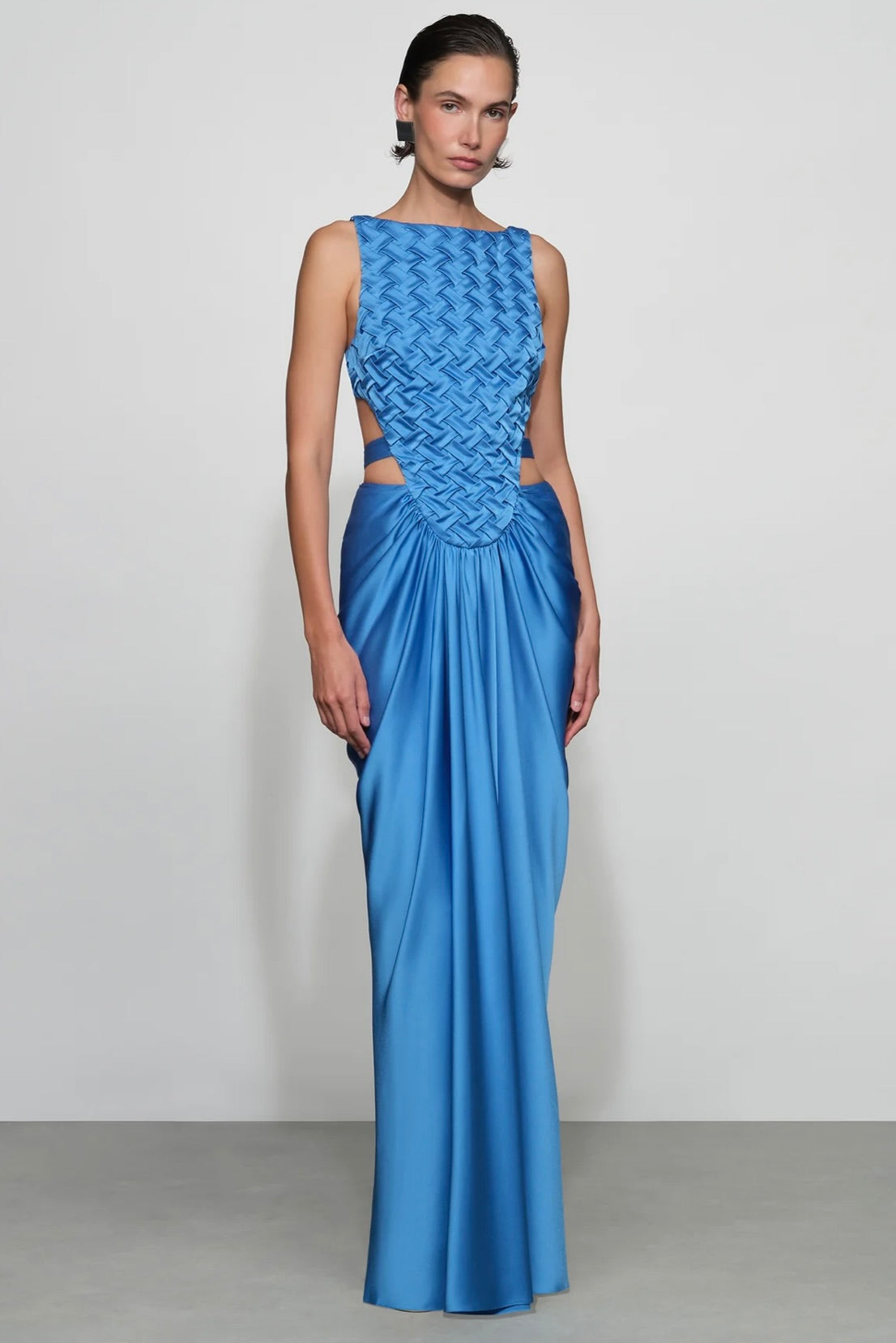 Dimensional Braided Sleeveless Maxi Dress