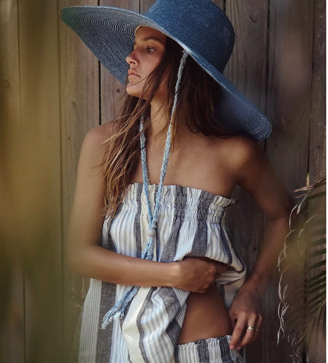 Braided Voile Cotton Stampede Strap Structured Hat