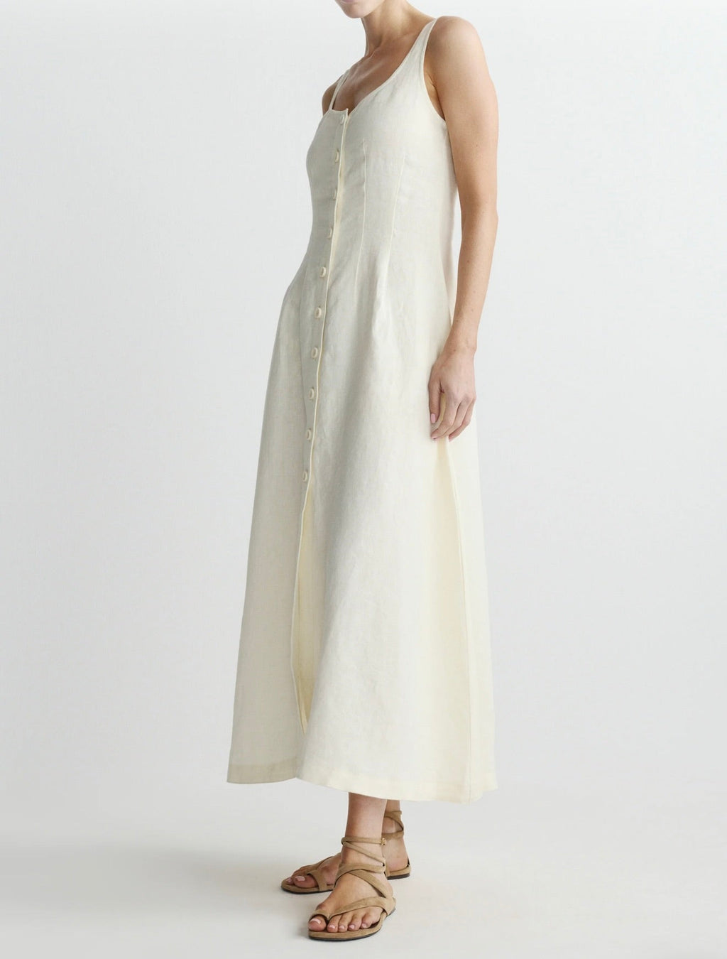 Crema Linen Button-Down