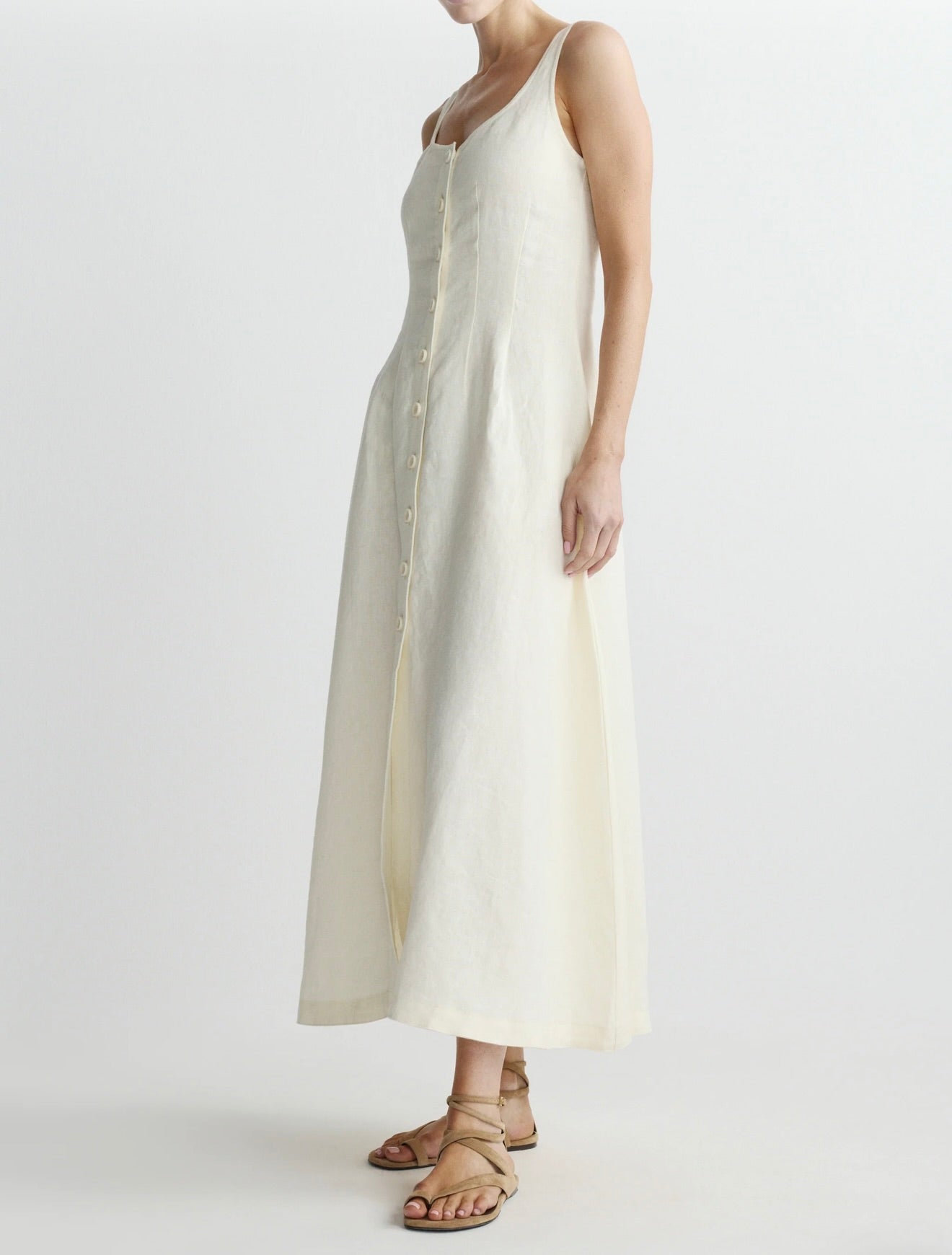 Crema Linen Button-Down
