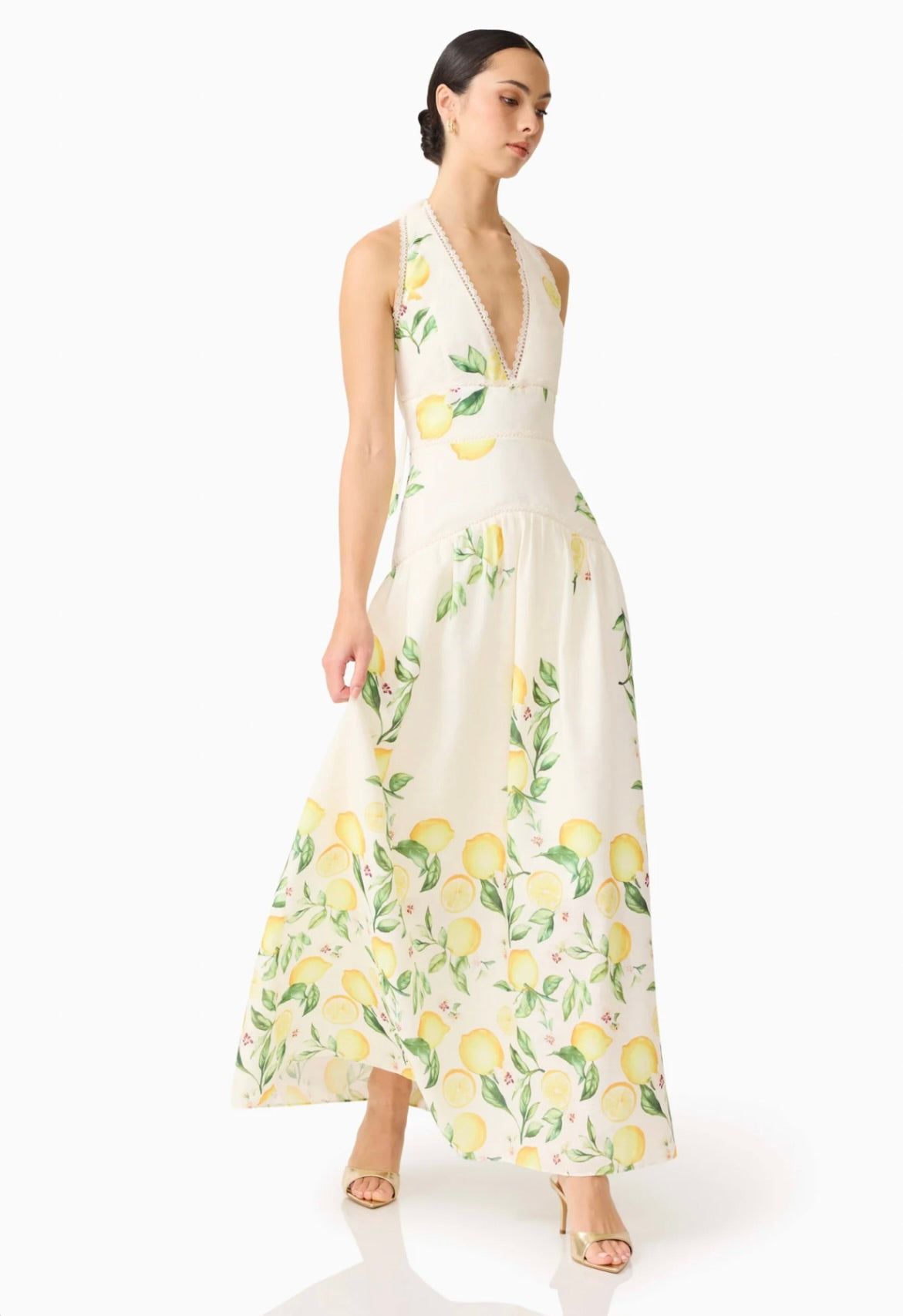 Shirred Flow Gown