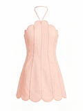 Structured Corset Vertical Panel Dress