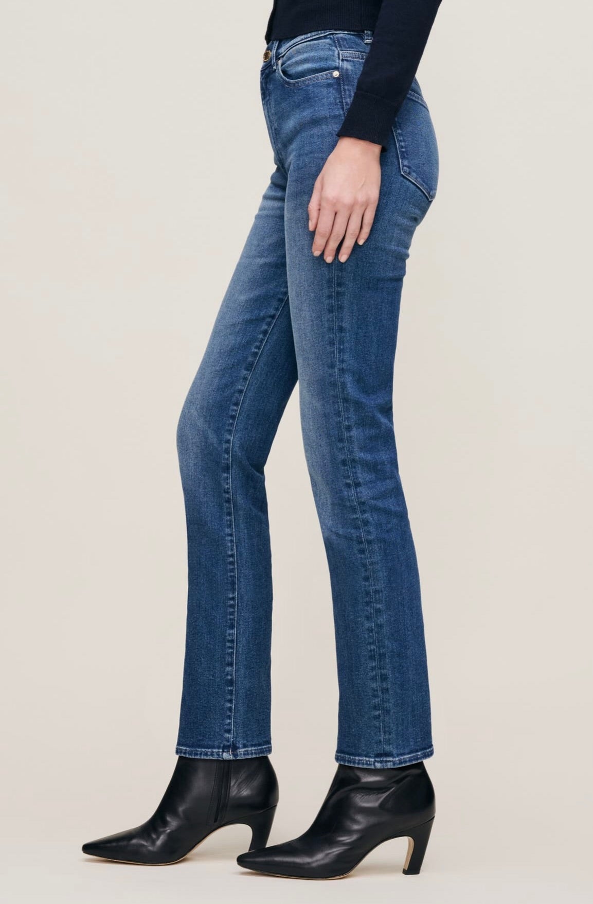 Oceanside High-Rise Straight Tapered Denim
