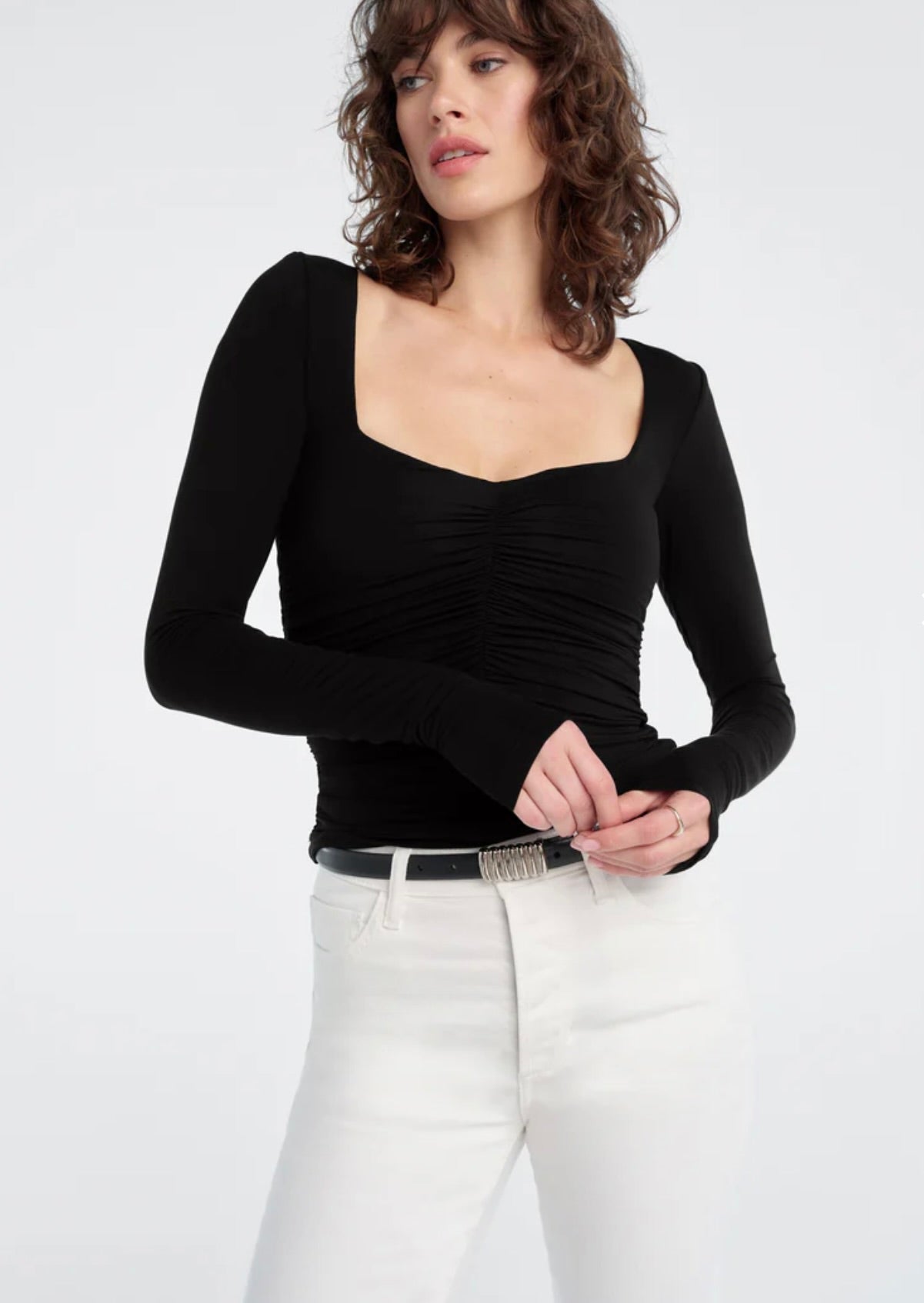 Black Ruched Tank