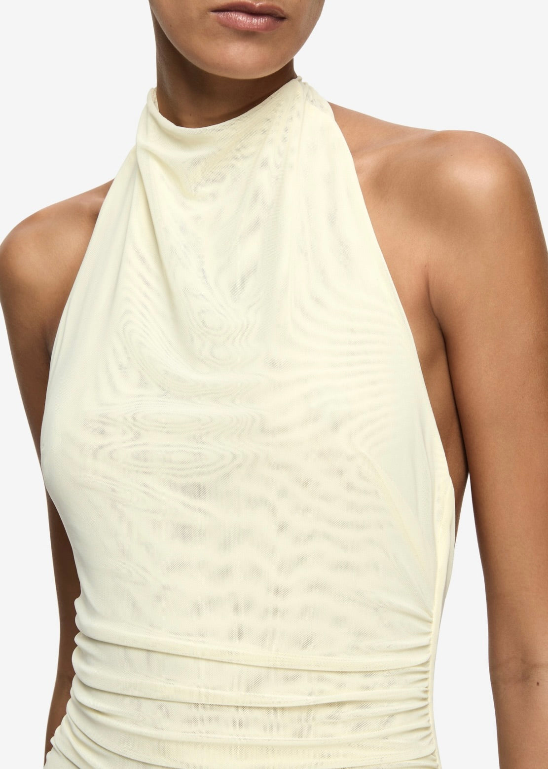 Low-Back Tie Georgette Gown