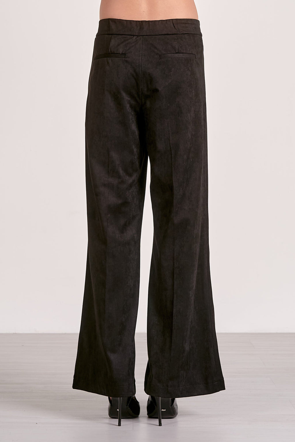 High-Waist Structured Wide-Leg Trousers