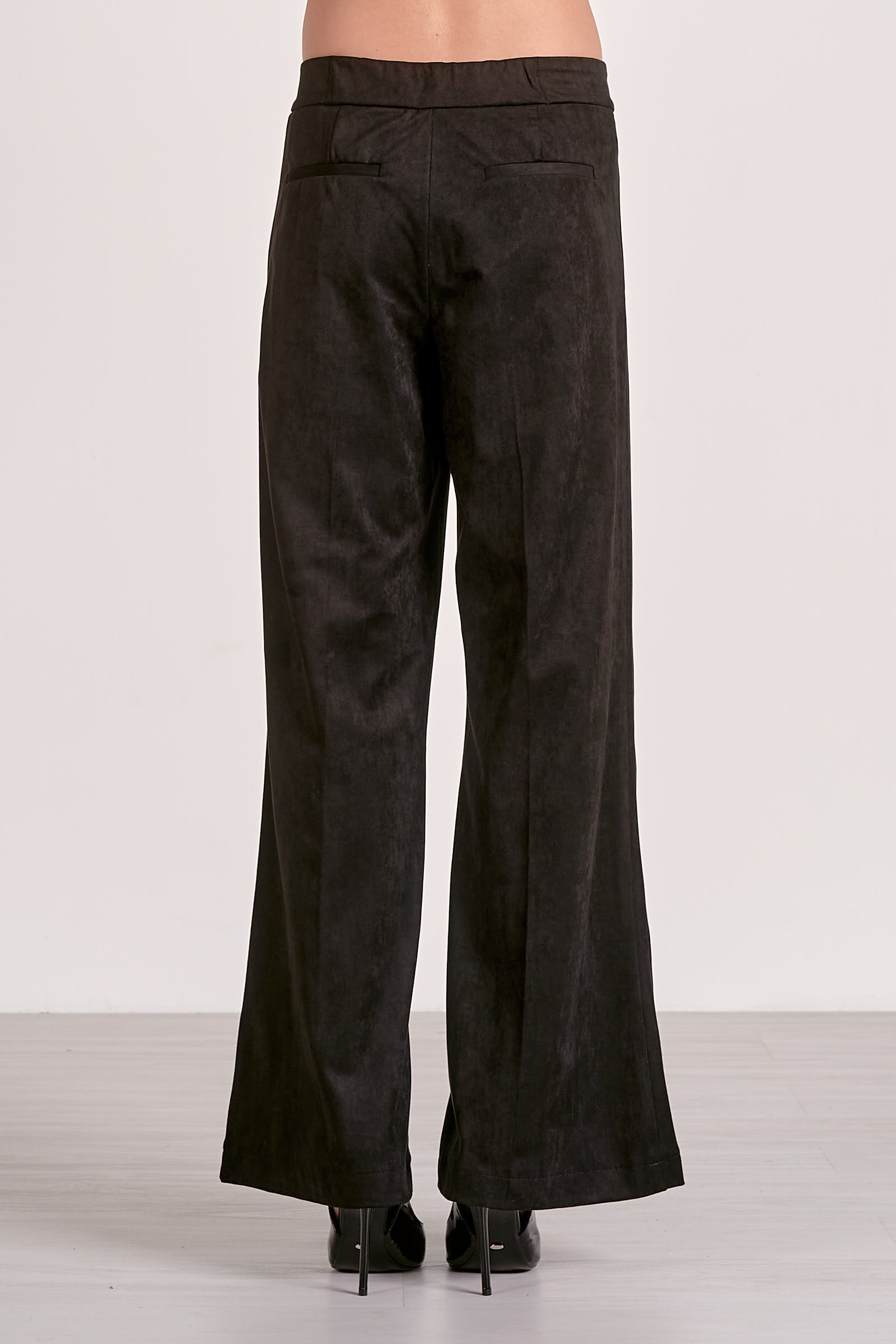 High-Waist Structured Wide-Leg Trousers