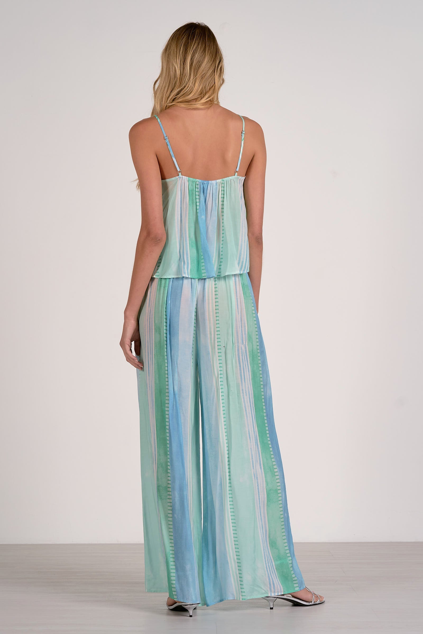 Pull-On Elegant Wide-Leg Draping Trousers