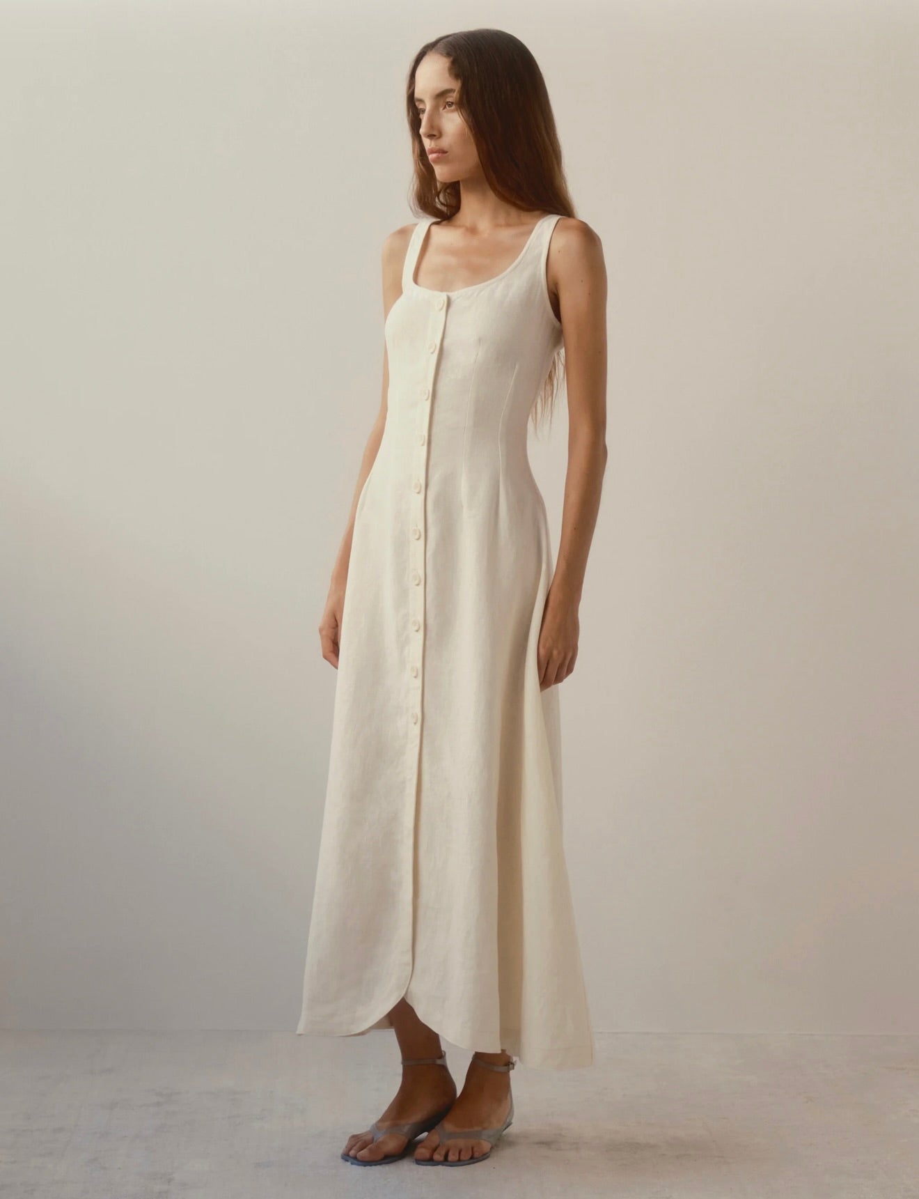 Crema Linen Button-Down