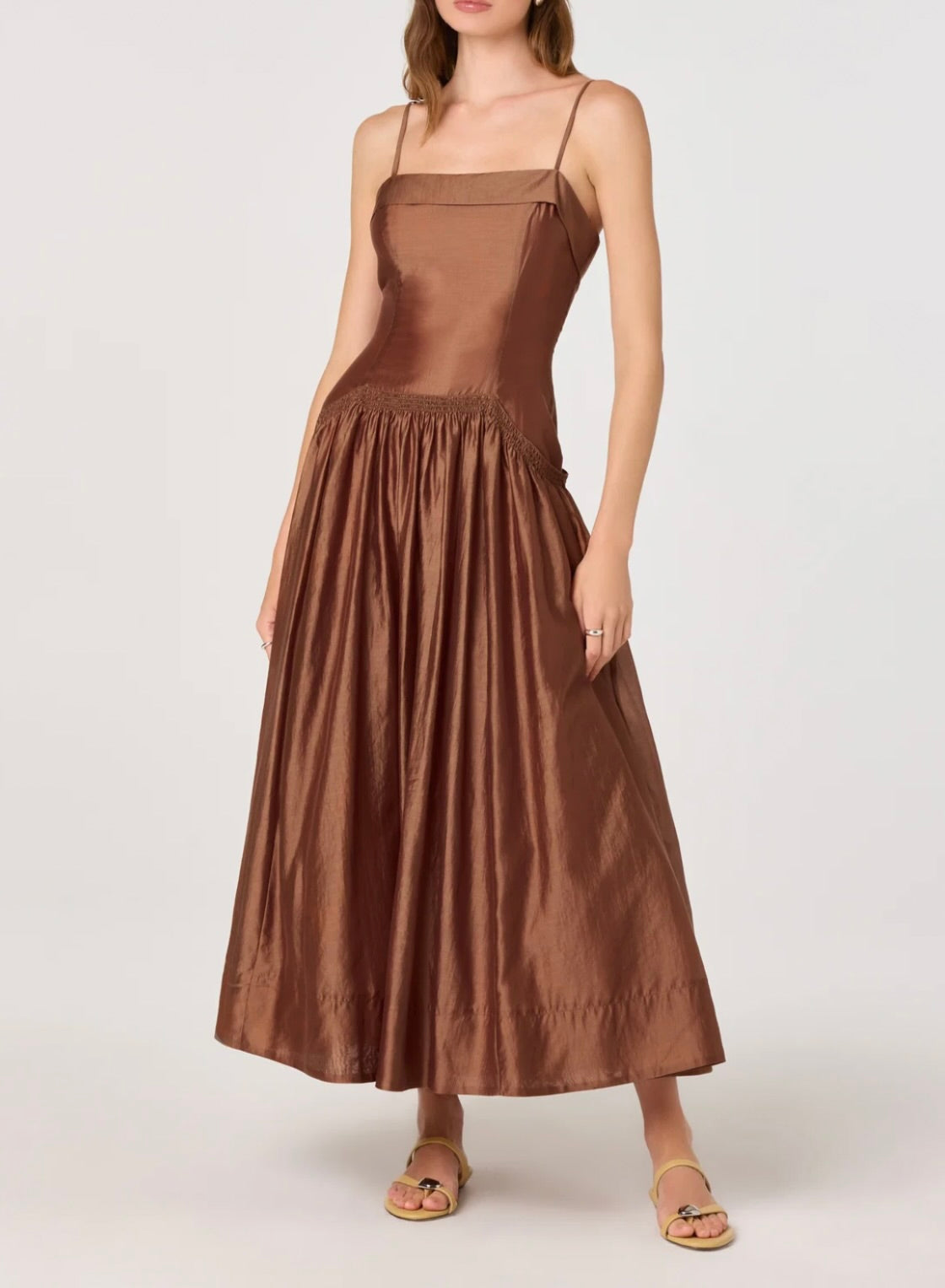 Spice Brown Fold-Over Maxi