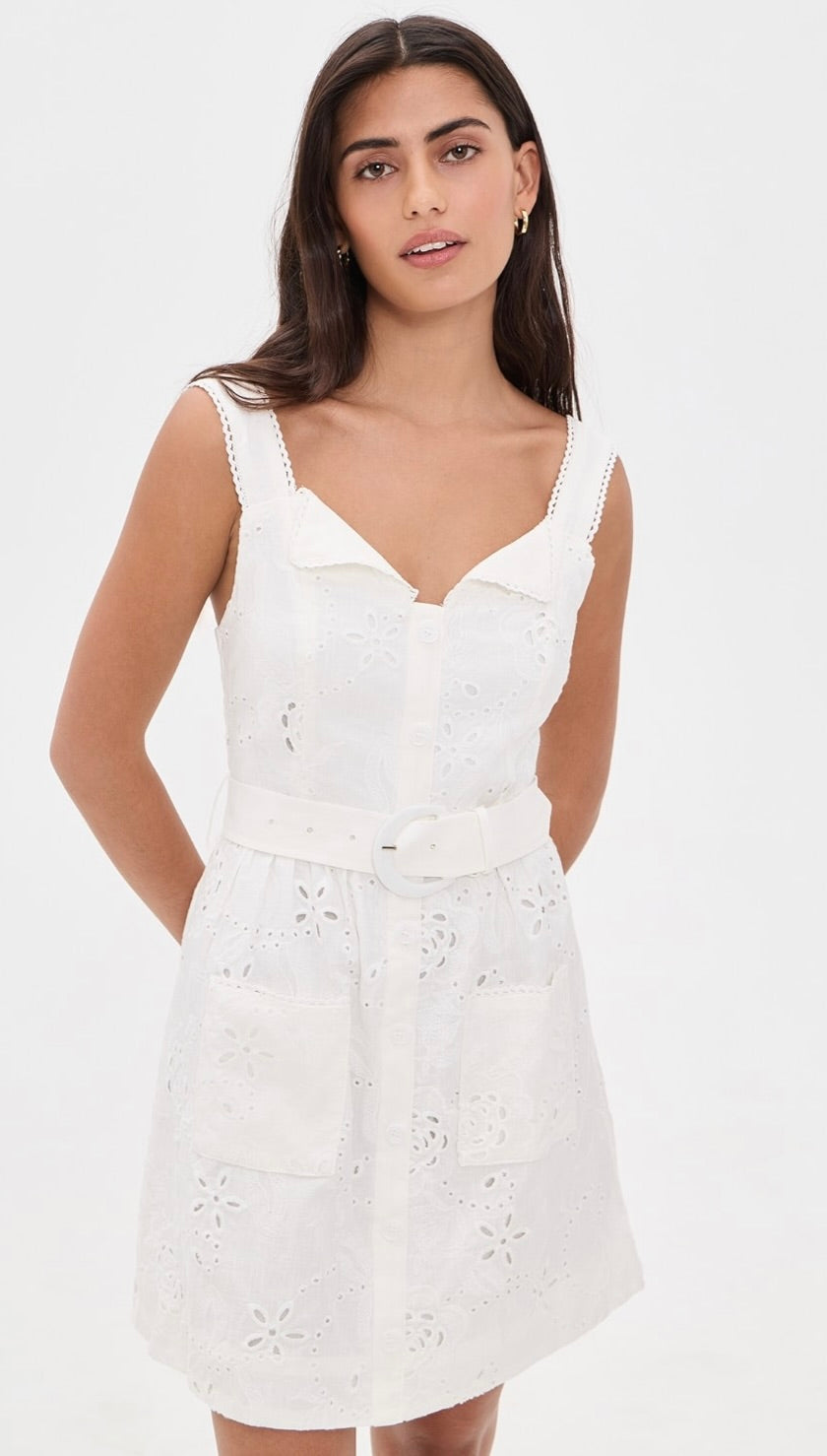 White Embroidered Eyelet