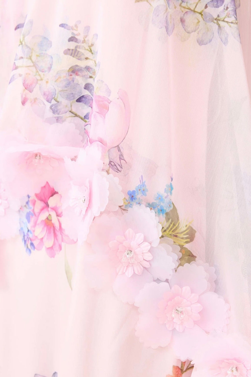 Pink Multi Floral Trim
