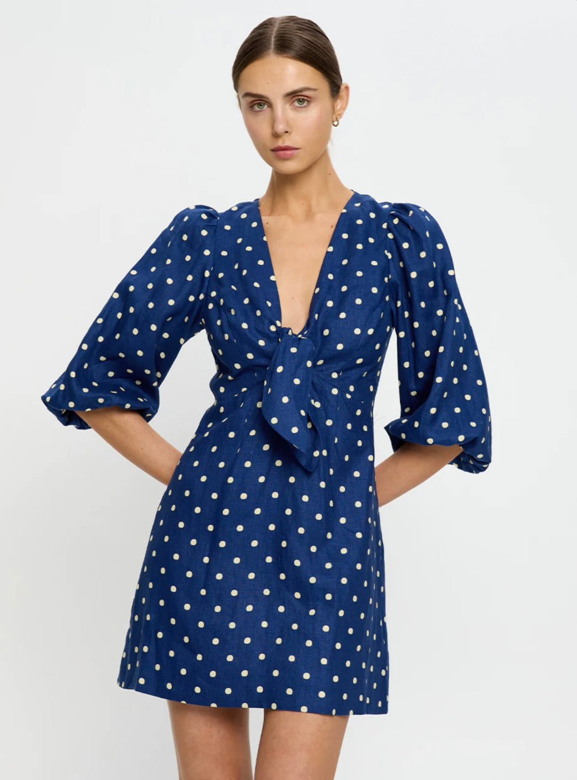 Polka Dot Linen Mini
