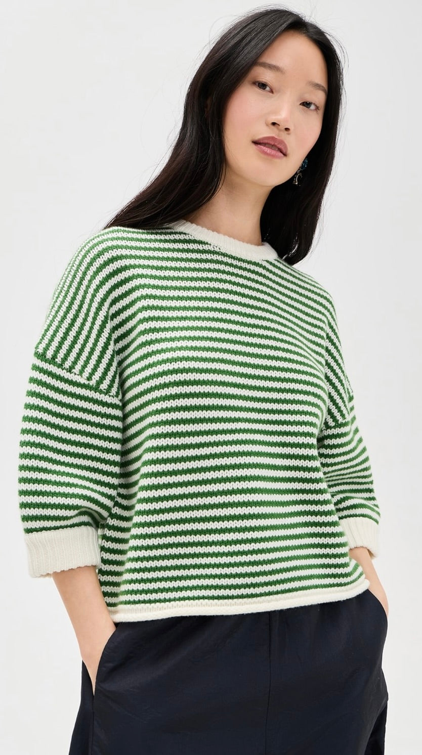 Ribbed Crew Neck in Supple Wool Blend