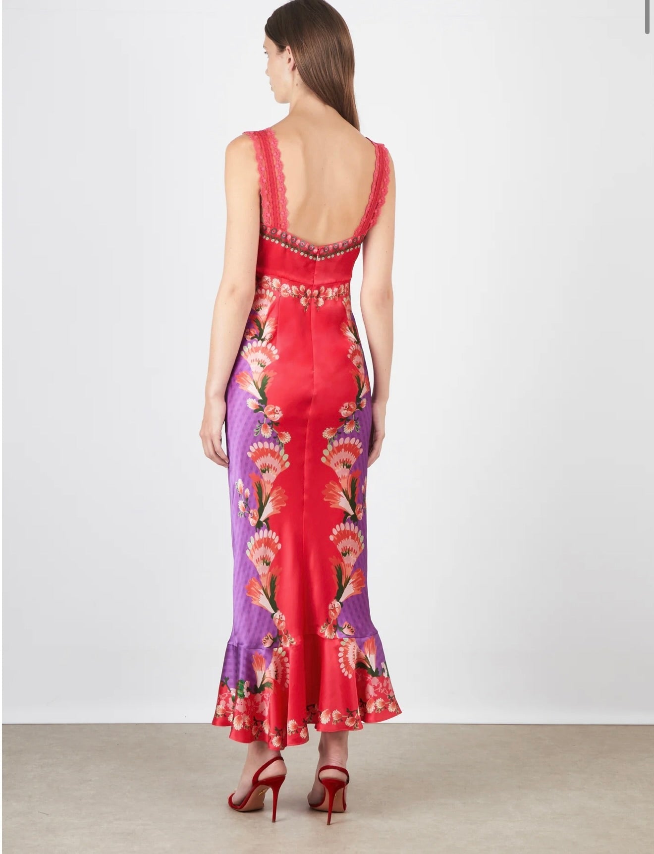 Feather Check Silk Slip