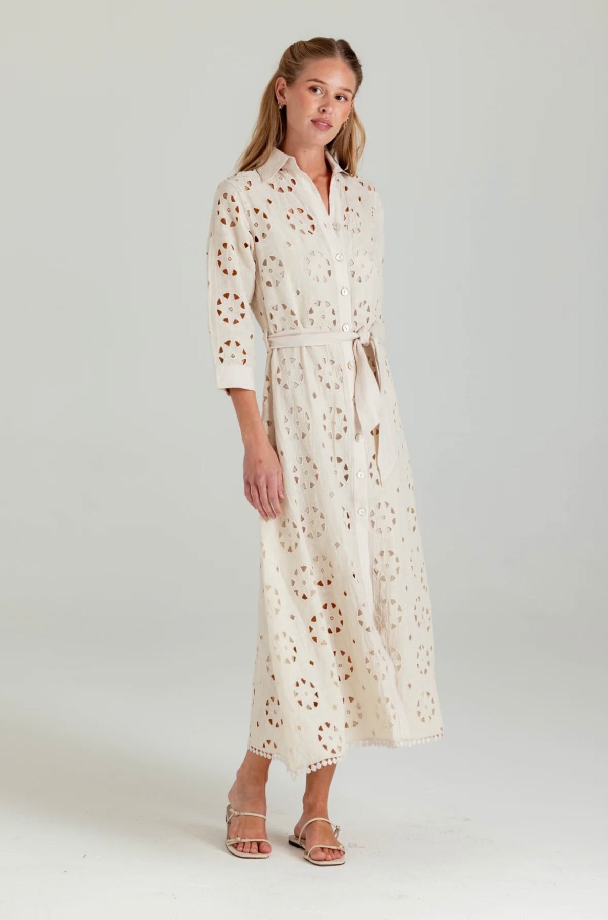Moonbeam Linen Shirt Dress