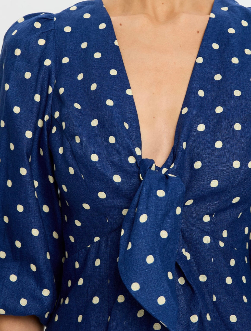 Polka Dot Linen Mini