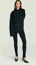 Dark Charcoal Mid-Rise Knit Legging