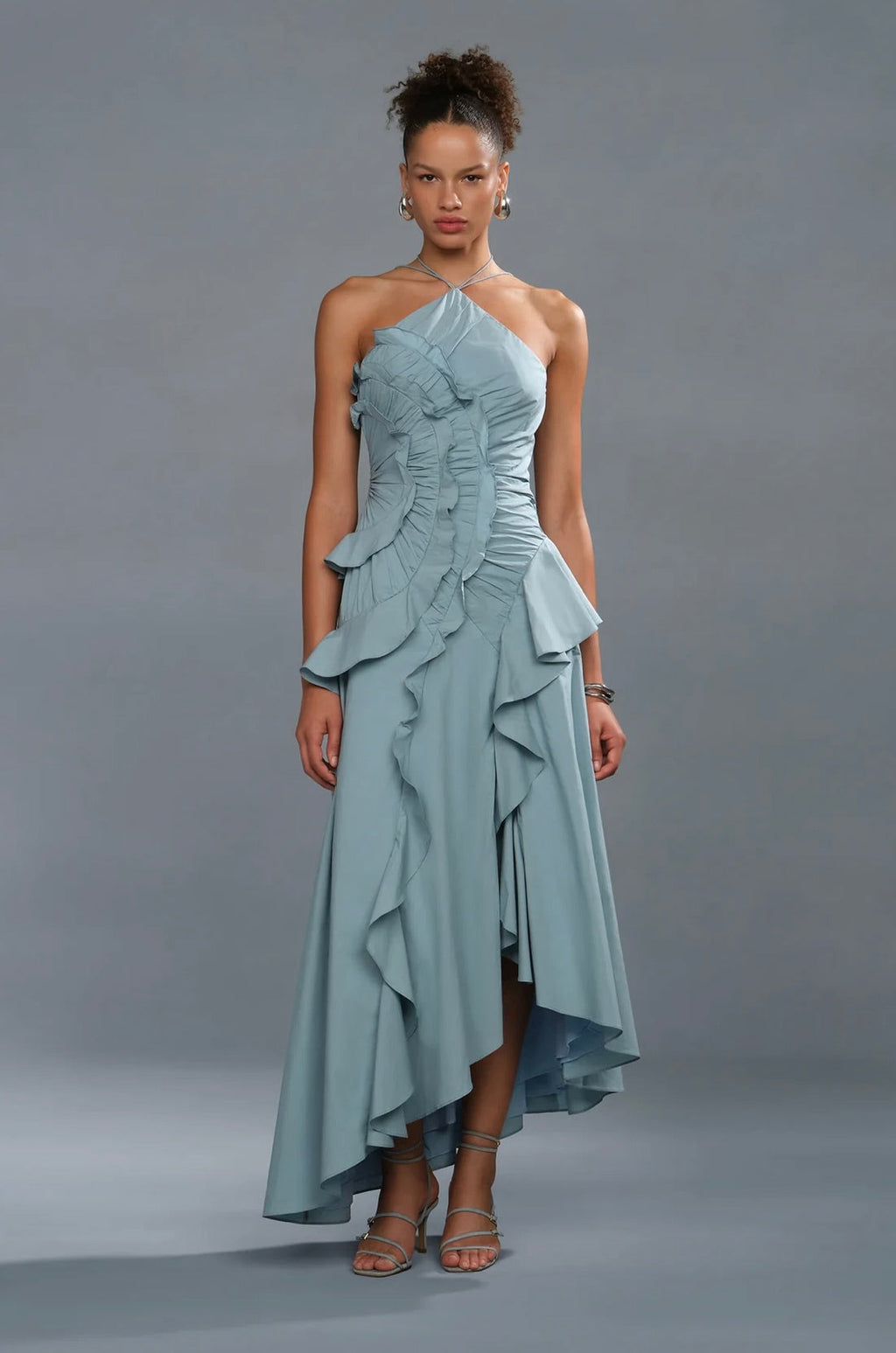 Cumulous Washed Cotton Pleated Dress