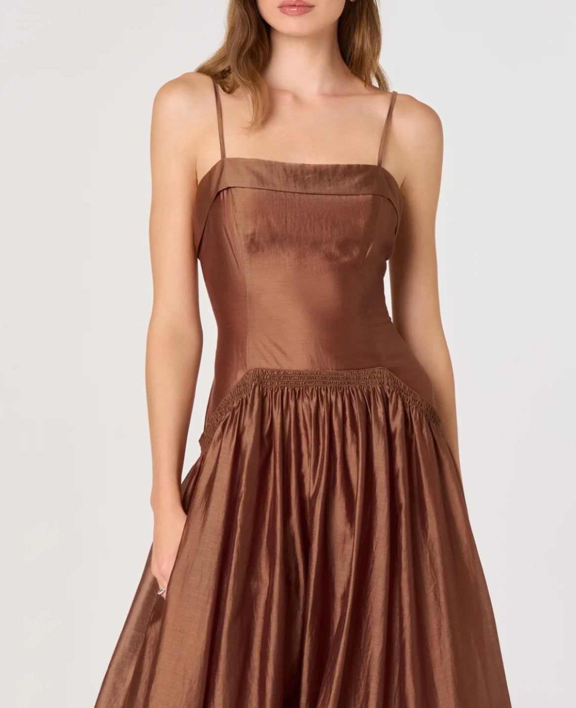 Spice Brown Fold-Over Maxi