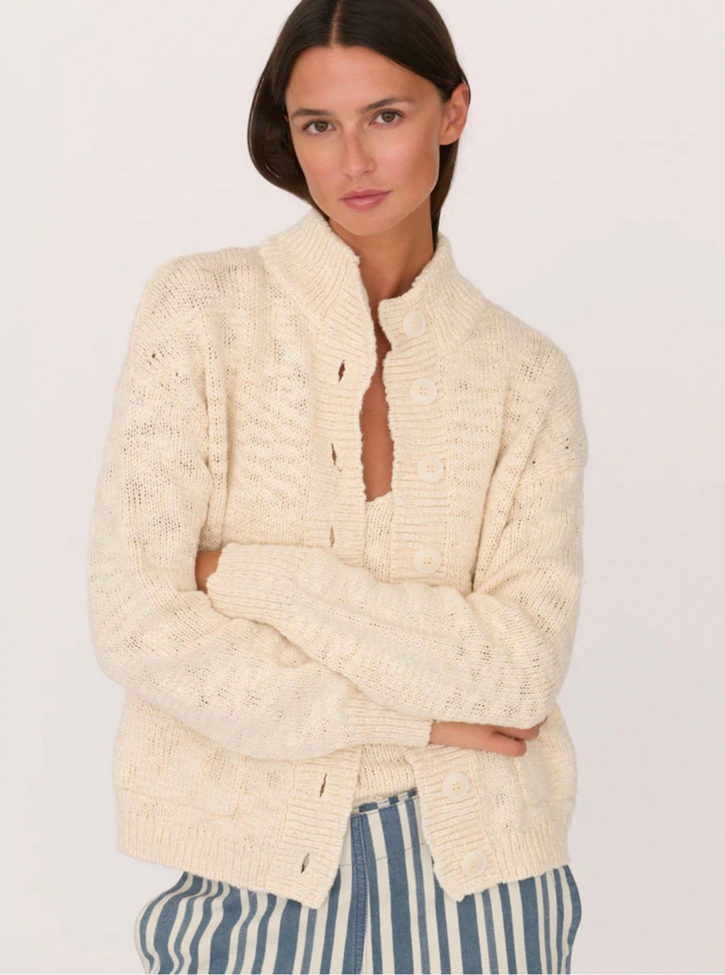 Ivory Cotton Cardigan