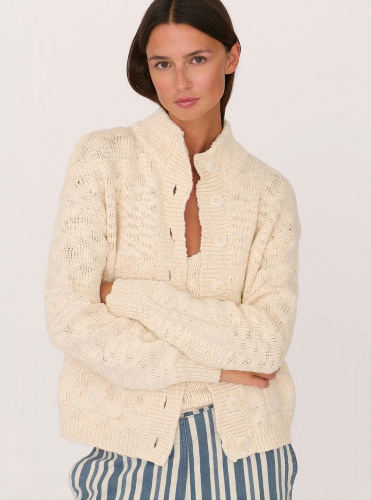 Ivory Cotton Cardigan