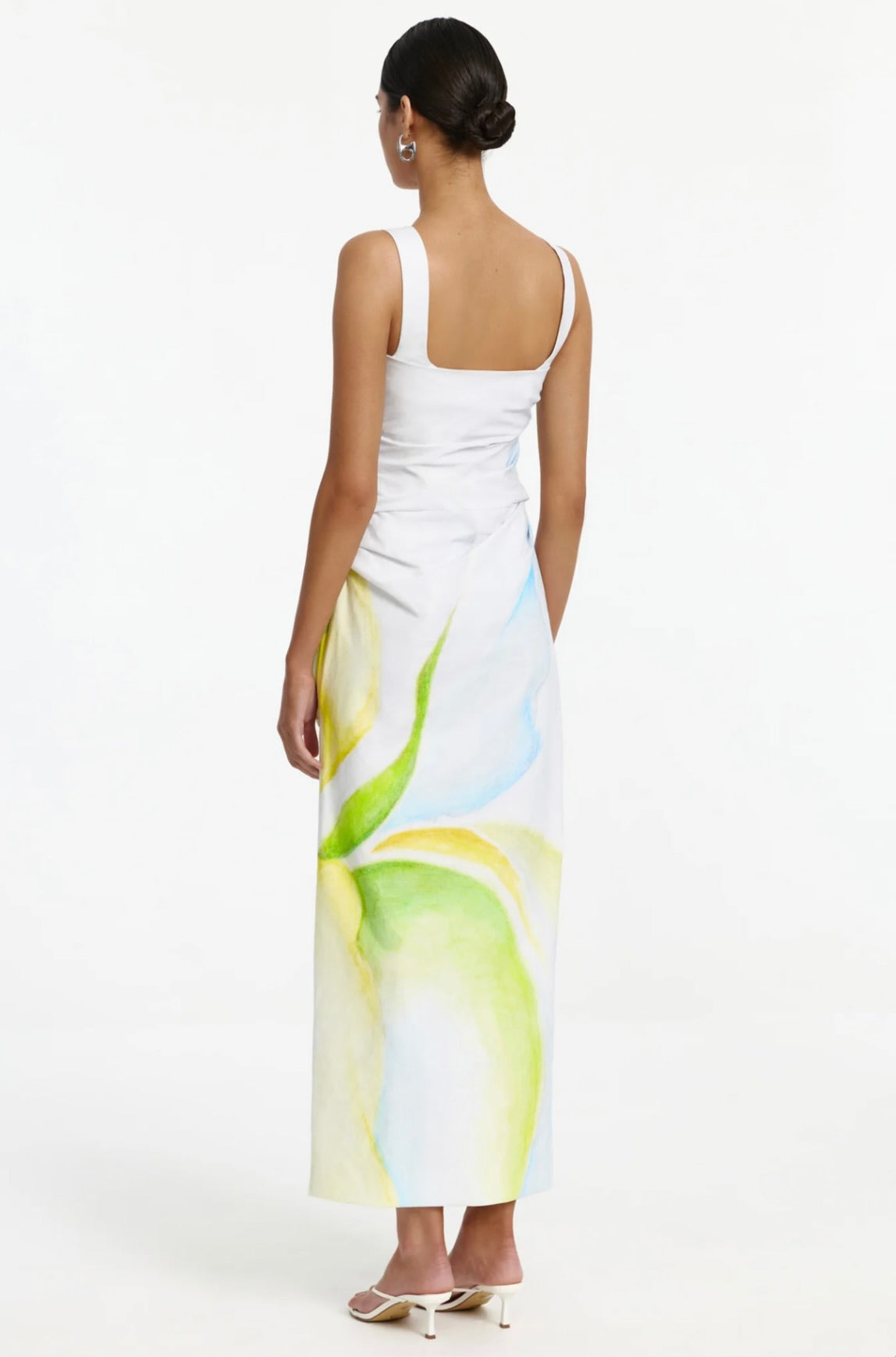 Square Strap Split Maxi