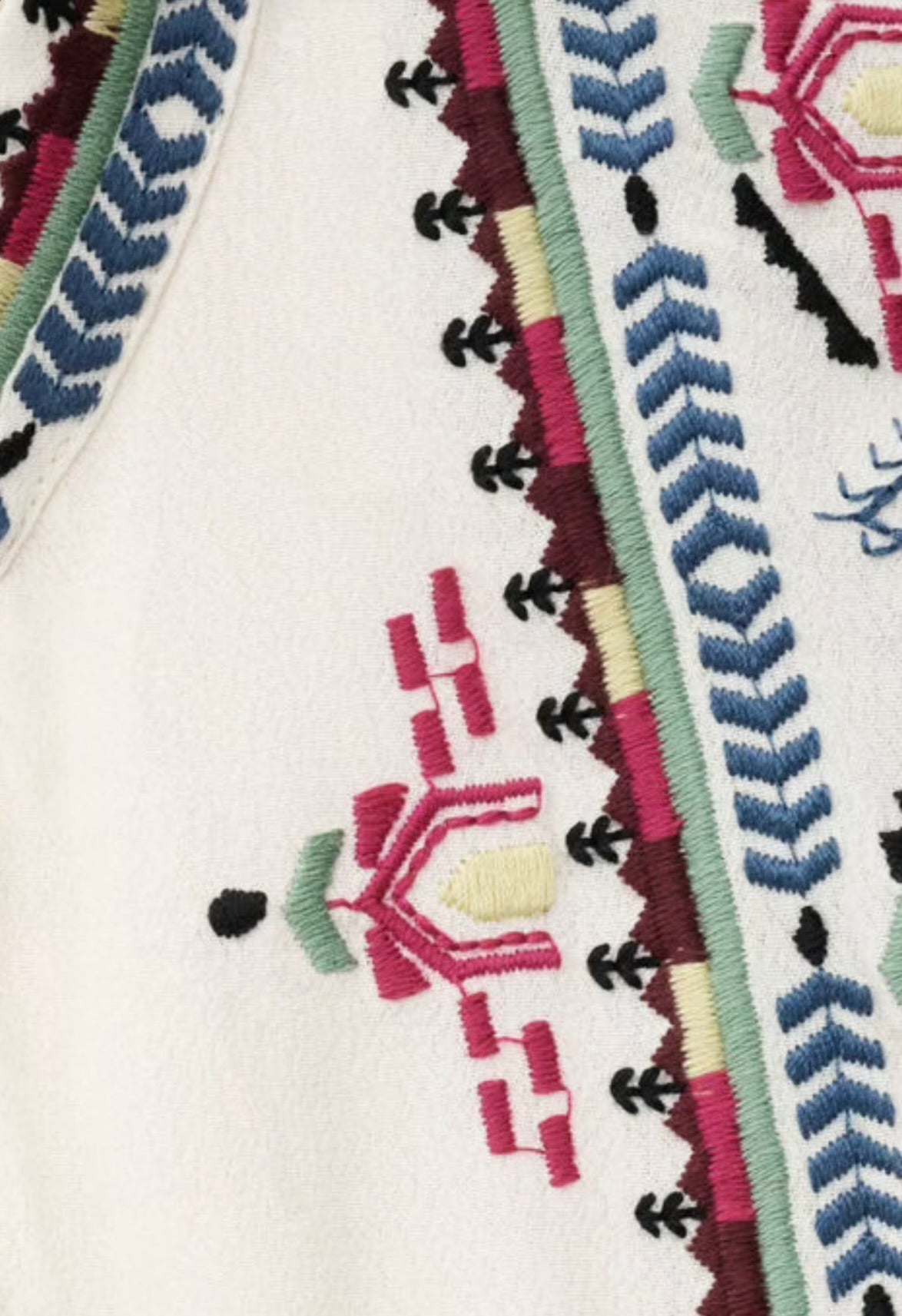 Ecru Embroidered Tie