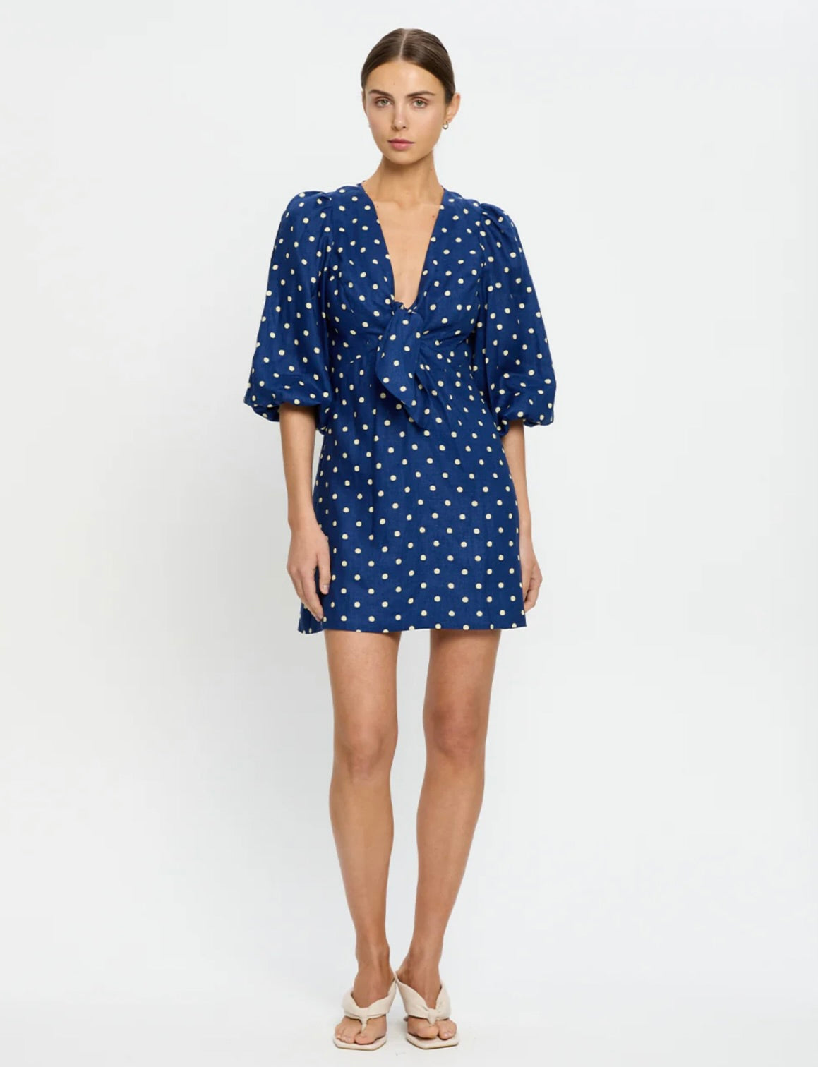 Polka Dot Linen Mini