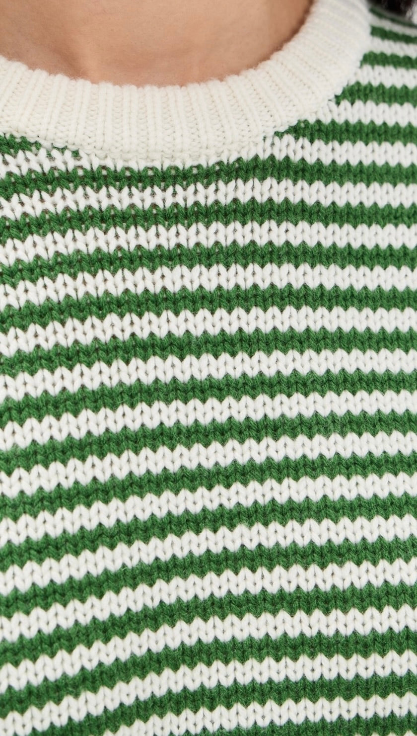 Ribbed Crew Neck in Supple Wool Blend